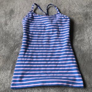 Ivivva Striped Tank Top with Built In Sports Bra